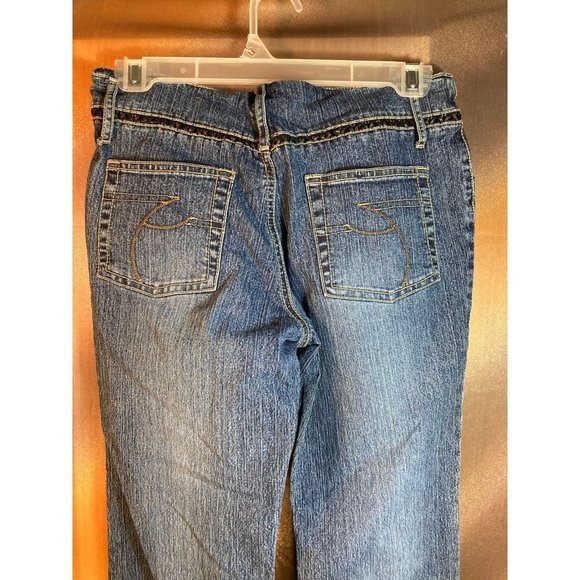 YOUNIQUE Stretch Bell Bottom Slim Bootcut‎ Leg Denim Jeans Mid Rise Blue Size 6 - Picture 5 of 6